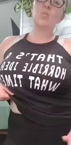 Titty drop after working out