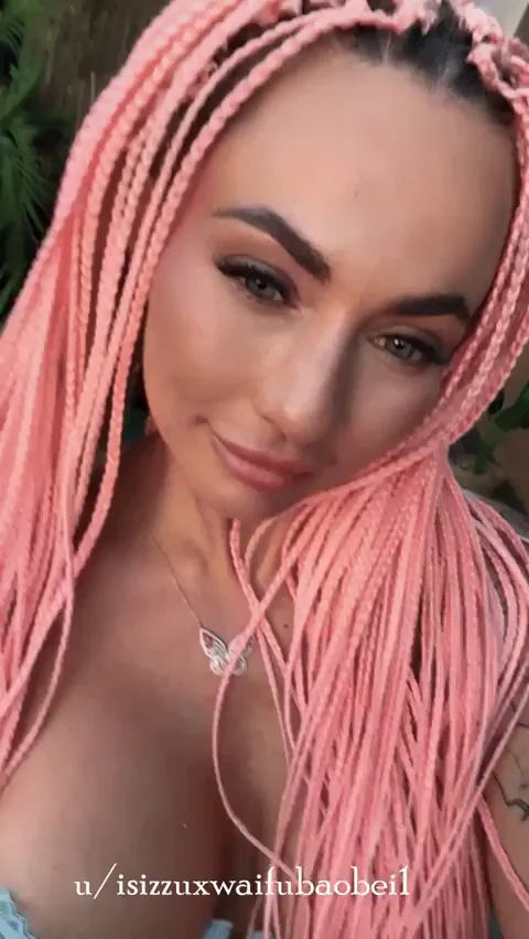 40yo MILF's Hot Pink Braids & Juicy Tits Tease 🔥🍈🍈