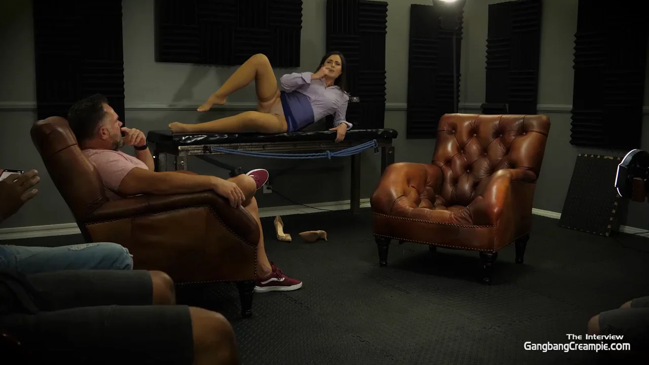 Helena Price asks the guys to help her demonstrate her favorite position. One of them pulls out just in time.