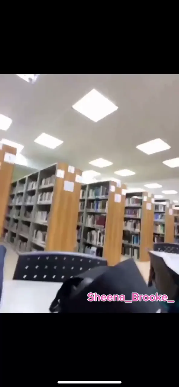Pussy play at library
