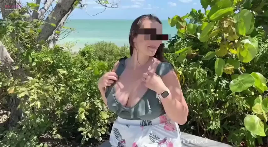 It's a beautiful day to show my tits off on the beach