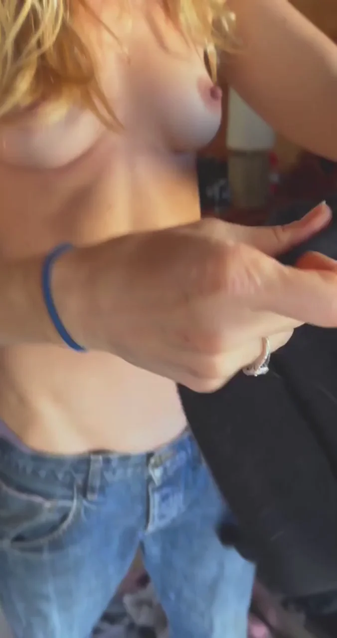 Hotwife Teasing Tits Before Work Rush