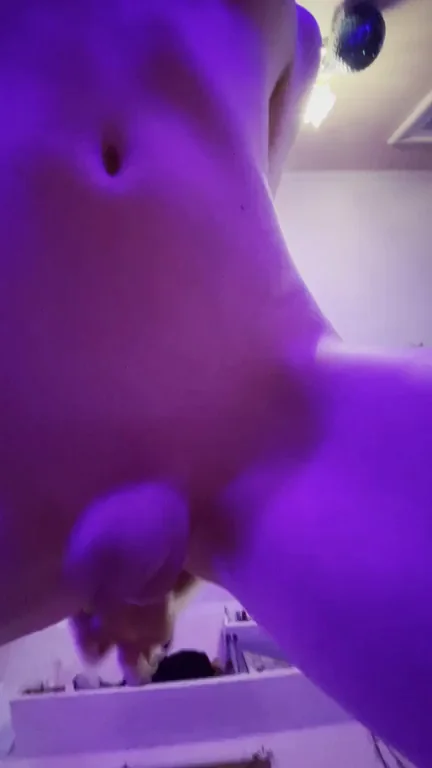 Hot Redhead Trans Low-Angle Tease: Balls & Ass View 😈🍑