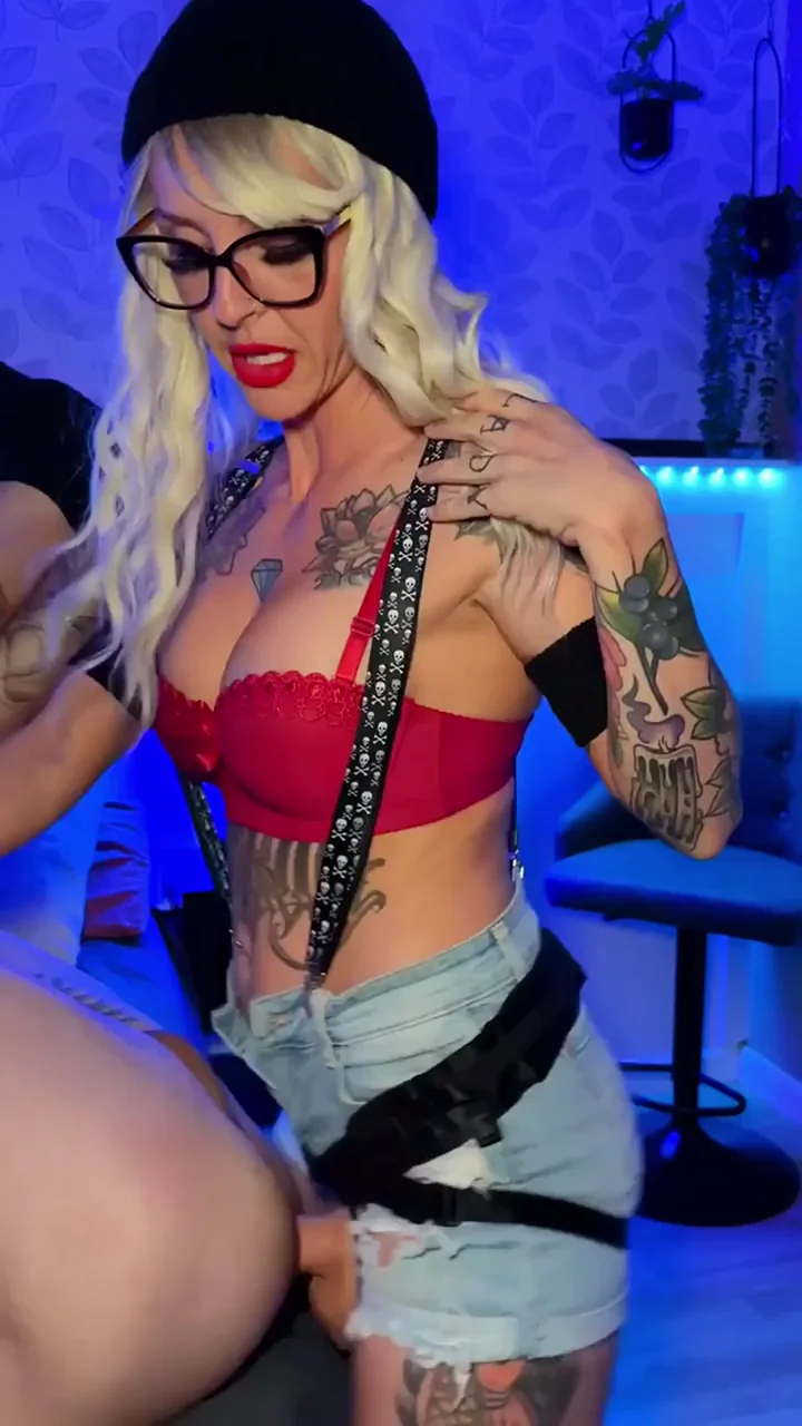 Blonde Femdom Bitch Commands: Lay Down, Spread That Ass for My Strap-On Domination