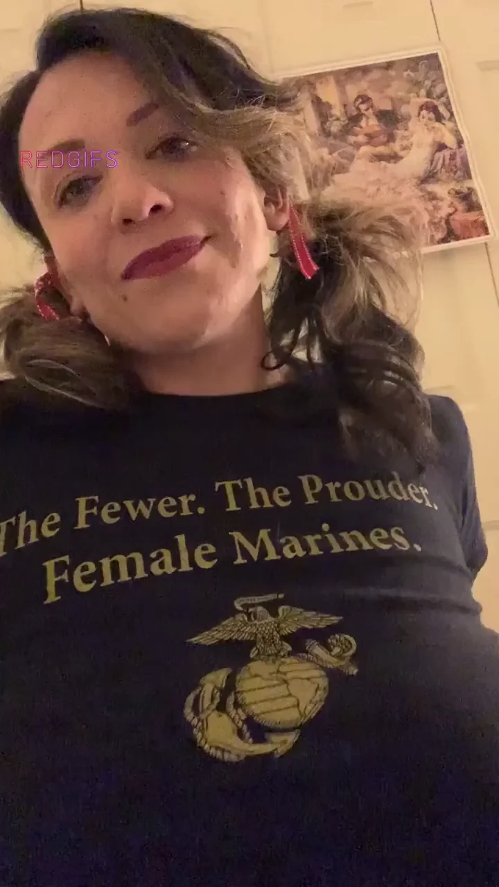 Marine Corps Milf's Epic Tits Reveal: Ex-Semper Fi Slut Bounces 'Em Out