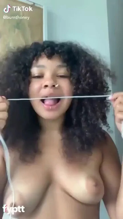 Hawt TikTok Teen Slut String Tease & Titty Flash 🔥🍑