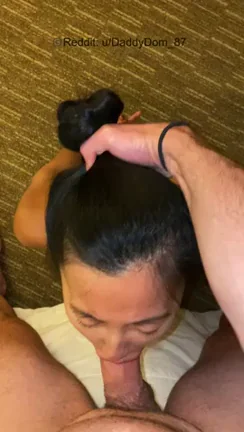 I love getting down on my knees and submitting to having my throat taken by BWC ?... [OC]