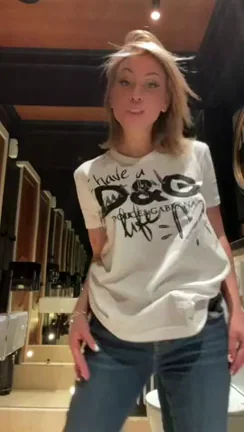 Russian Hottie Flashes Tits in Bathroom Tease 💦🇷🇺😈