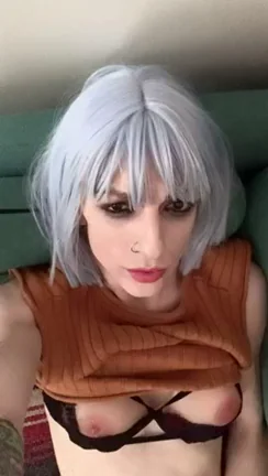🔥 Tattooed Trans Hottie with Massive Cock Begs 'Give Me Fire' 💦🍆