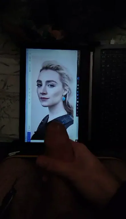 Bud's Massive Cock Jerk-Off Tribute to Saoirse Ronan's Pretty Face