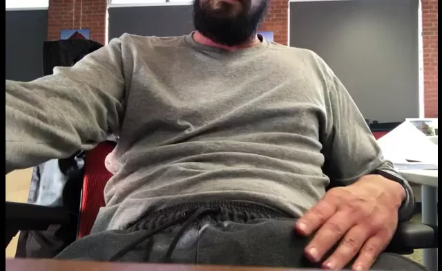 Thick Beard Daddy Slides Out His Pulsing Monster Cock