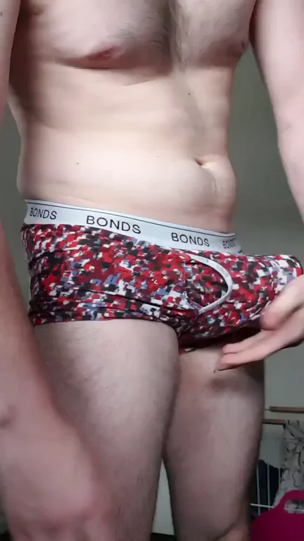 Rainy Day Bulge Tease: Ripping Out That Thick Cock in Patterned Bonds