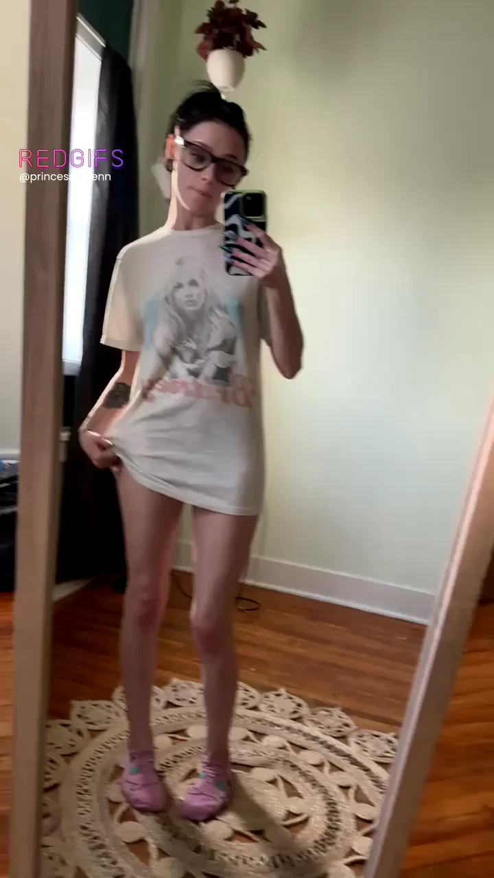Nerdy Goth Babe Teases in Tiny Dress 😈🖤