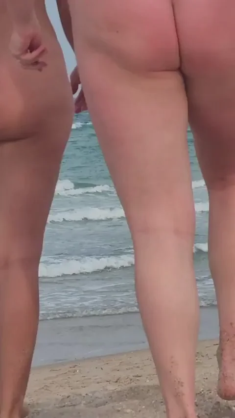 Naked fun on the beach