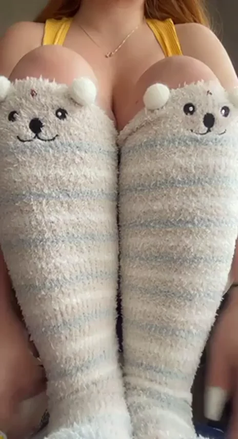 The bear socks stay on while you fuck me