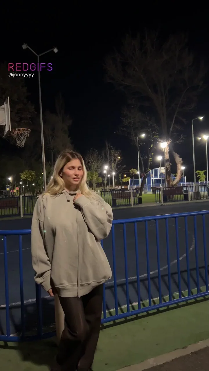 Slutty Blonde Flashes Tits in Public Park at Night 🔥🍑