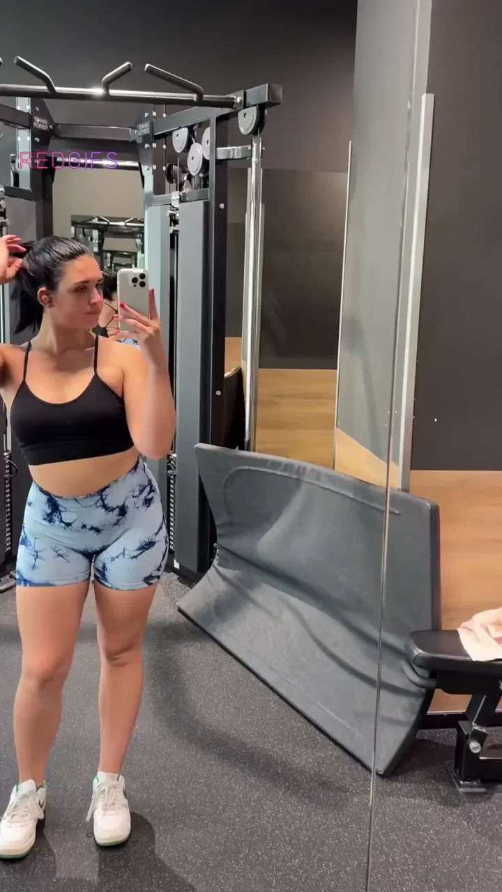 Thick Ass Jiggle Check in Tight Gym Shorts