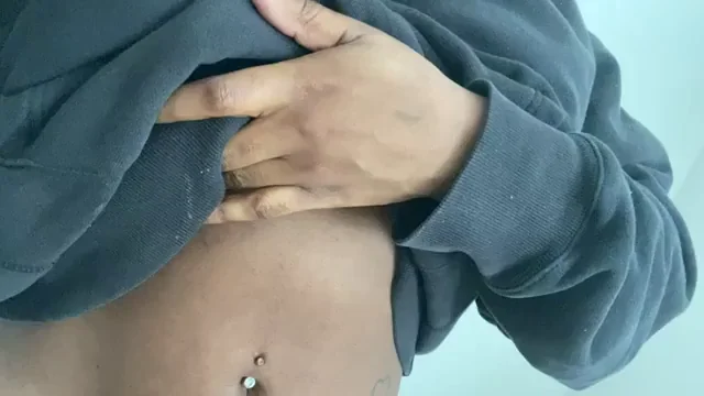 Pierced Belly Slut Bounces Her Juicy Tits