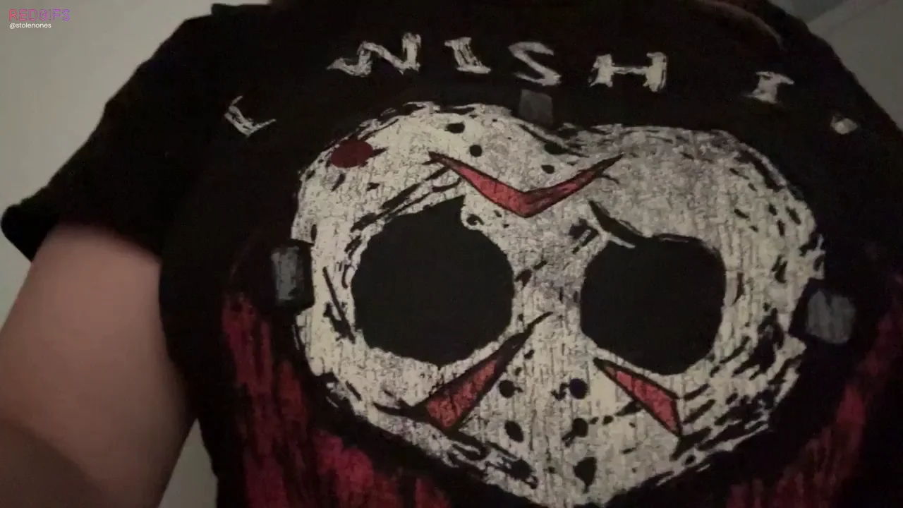 Friday Titty Drop Tease in Scream Shirt