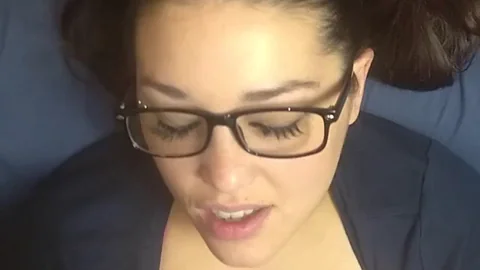 Getting covered in cum but slow mo so you can see every shot!