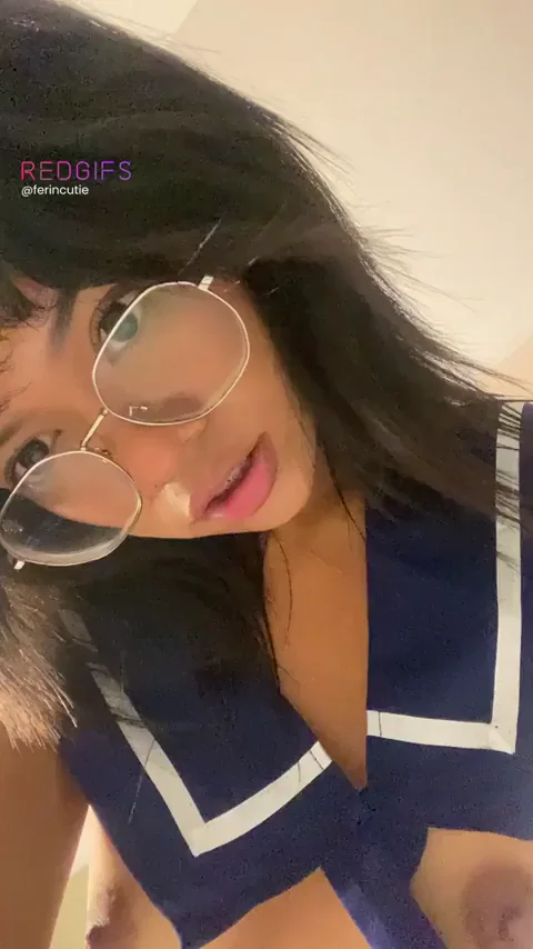 Petite 5'1 Thai Slut Teases Tits in Sailor Uniform 😍🍑