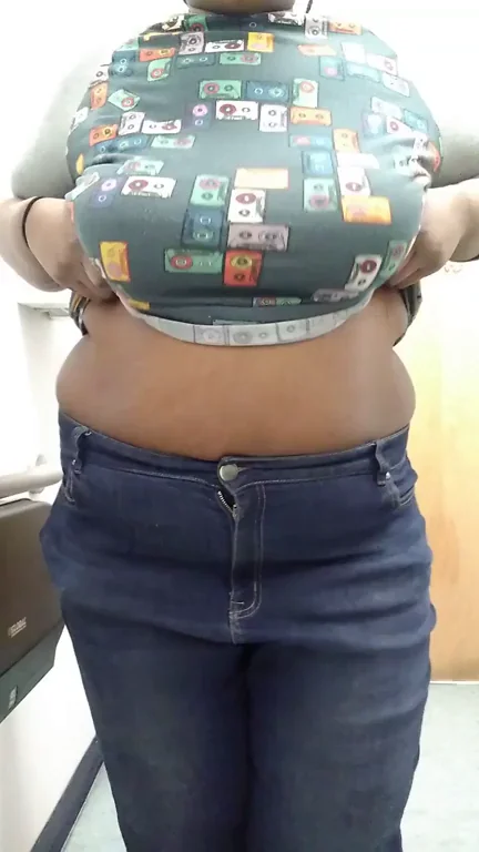 Workplace Tease: Busty BBW Flashes Her Massive Tits & Thick Curves