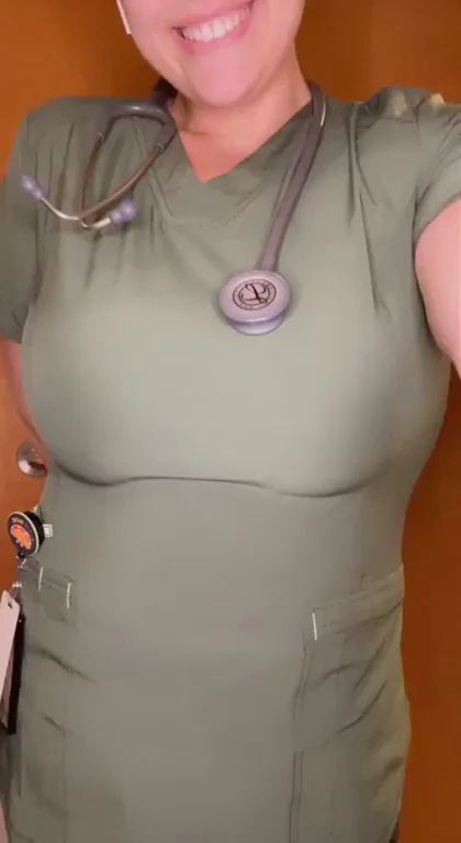 Cum take a look at my new scrub top!