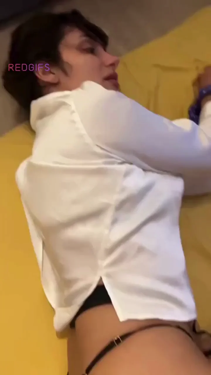 Bound Latina Slut Teased on Yellow Bed