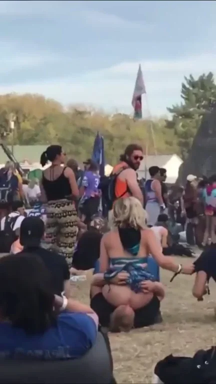 Not a Fuck Given as She Face Sits a Couple of Guys as The Crowd Watches
