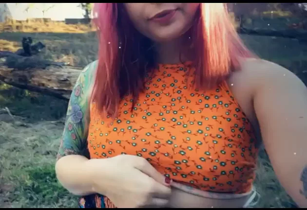 Graveyard Slut's Perky Pumpkin Boobies Tease