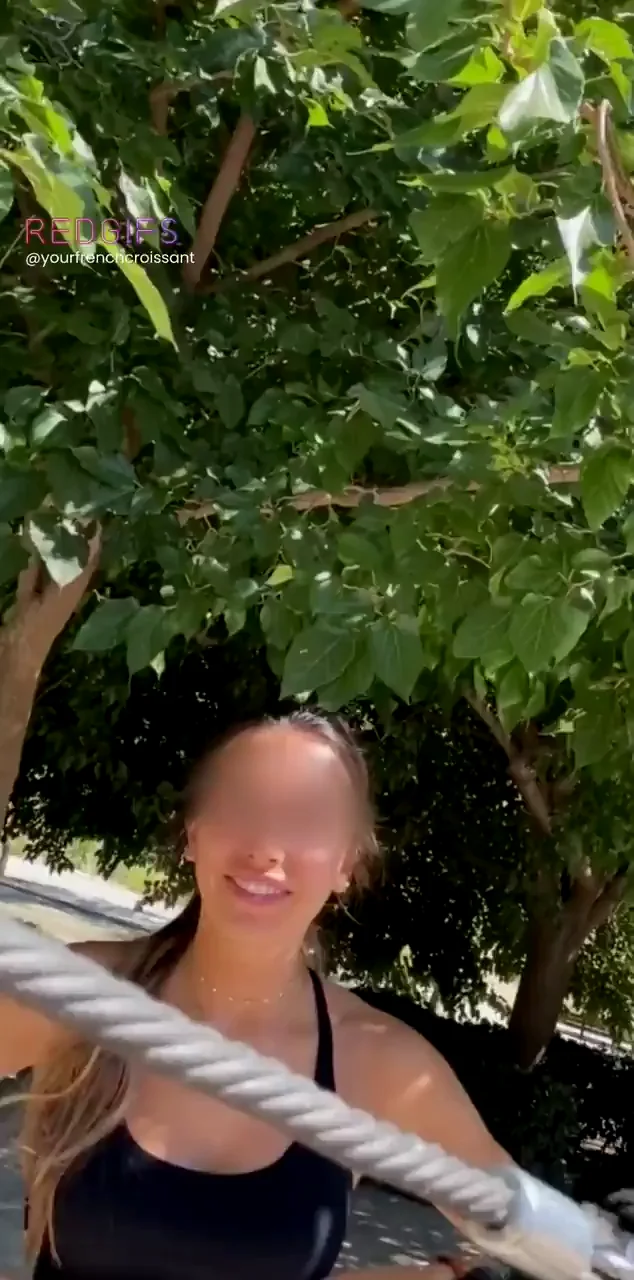Sweet Neighbor Slut Flashes Her Juicy Tits 😈🌳