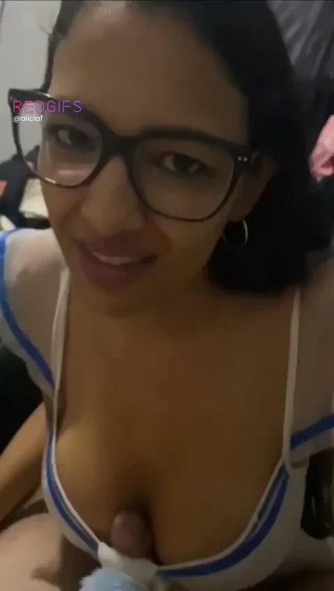 Happy tits in job
