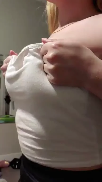 My girls were made perfectly to pop out of tops! [OC]