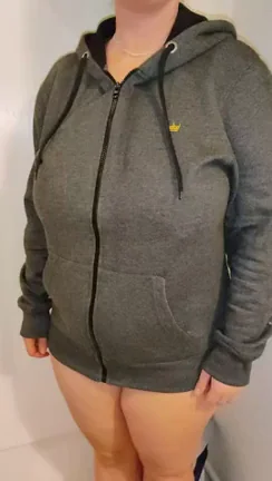 Peekaboo! Massive Tits Tease in Hoodie 💦🍈🍈