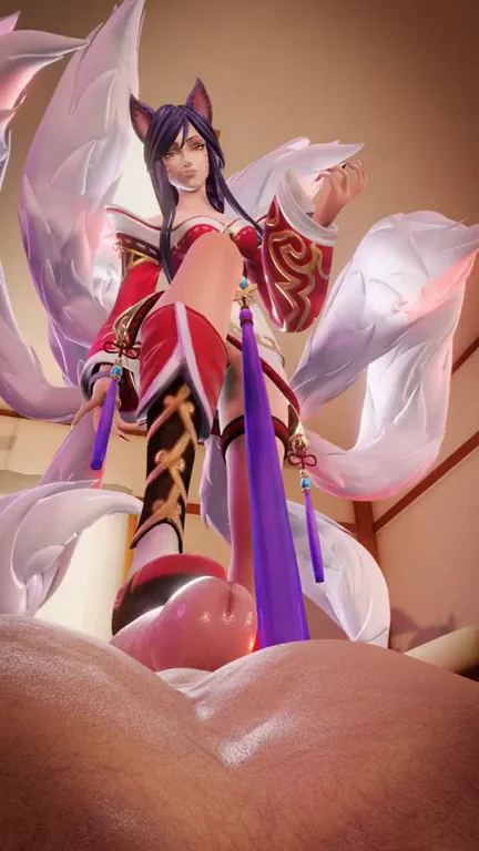 Ahri's Seductive Fox Tail Footjob Frenzy by TheNaySayer34