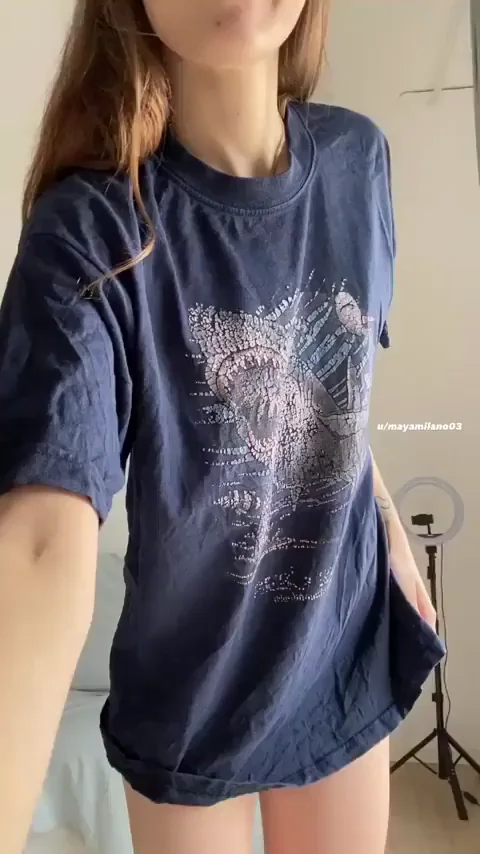 Petite Tease Flips A-Side Tits to B-Side Bare Pussy Reveal