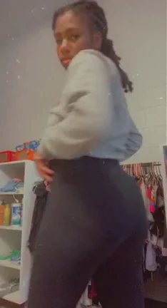 🍑 Wish Me Luck Before Midterms? Thick Ebony Ass Tease! 😈