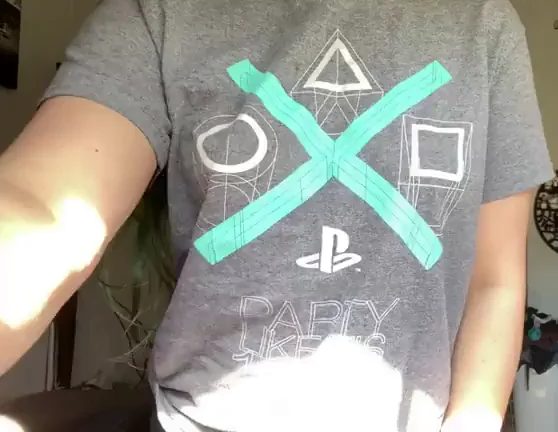 ☀️ Sunlight Reveals Slutty Ghost Nipples on Gamer Tee! 👻🍈
