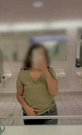 She sneaks away to the bathroom to send you videos like this. What do you do?