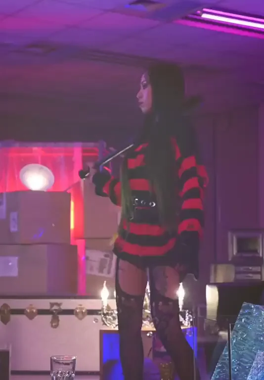 🔥 Areum's Rolling Quartz Tease in Striped Slutwear 😈