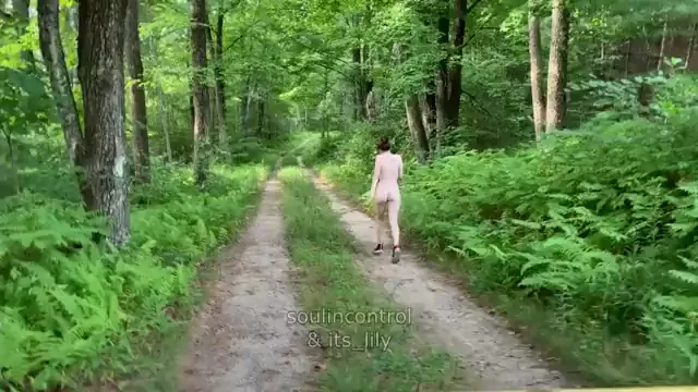 I dared her, and she was feeling brave. I was filming from the parking area of this popular hiking spot. She had nowhere to hide.