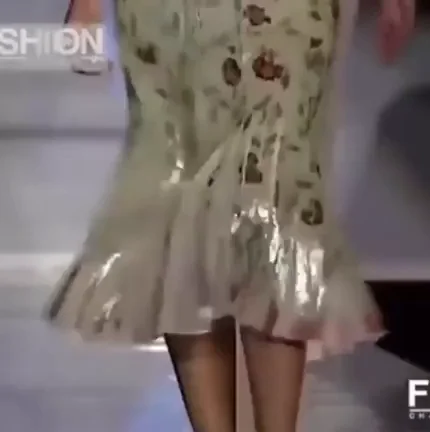 Slutty Runway Tease: Curvy Model's Ass on Display