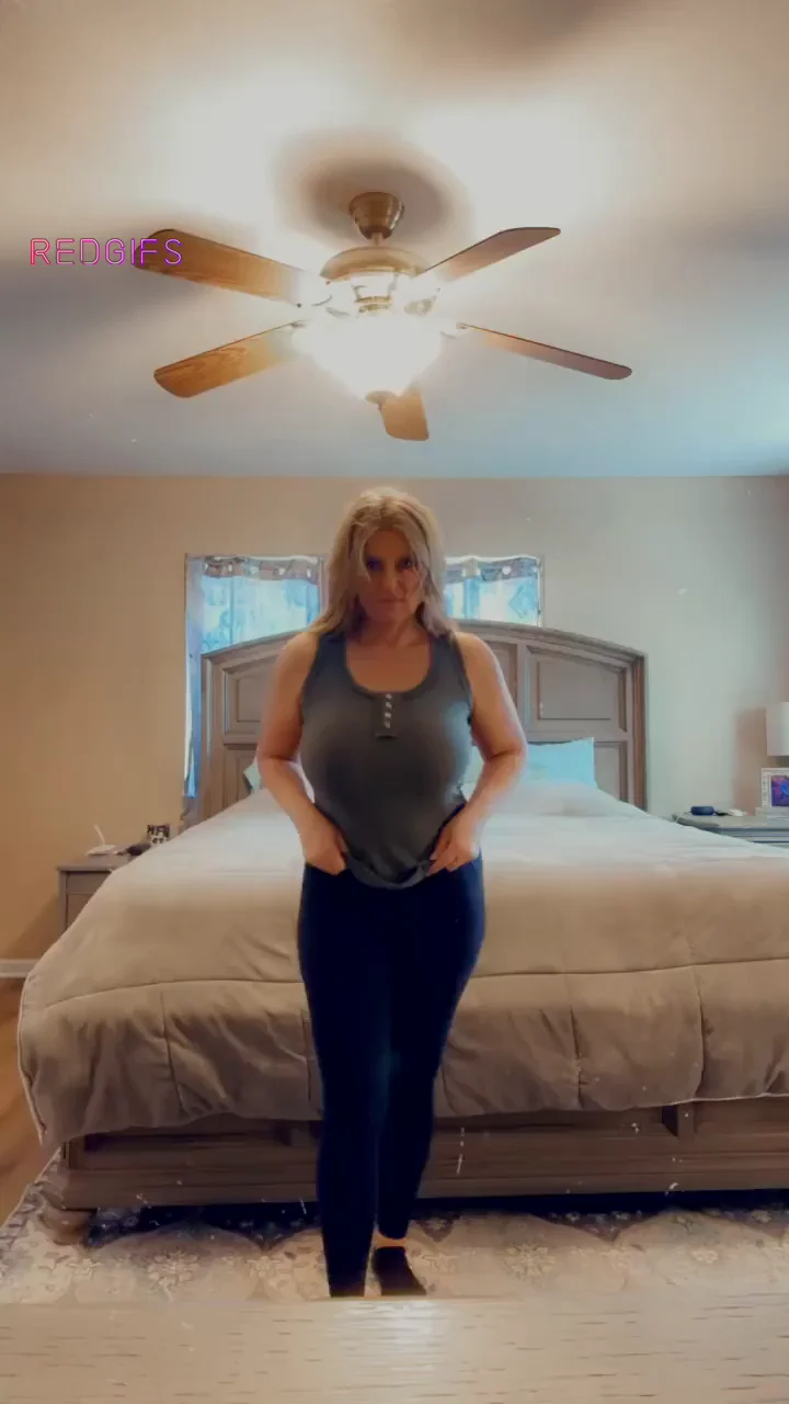 Teasing Reveal: Blonde Bombshell Flashes Her Massive Areola Tits
