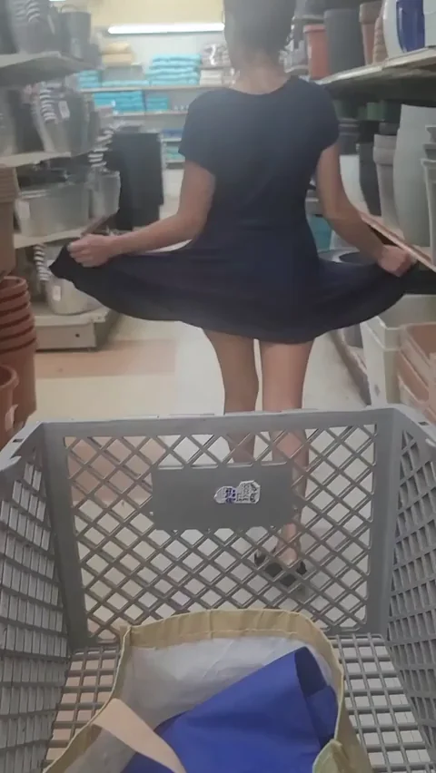 I always love to flash at the supermarket because it's so much fun