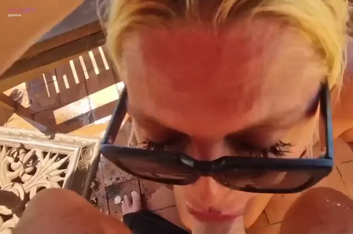 Slutty Blonde's Public Cock Worship & Gushing Facial