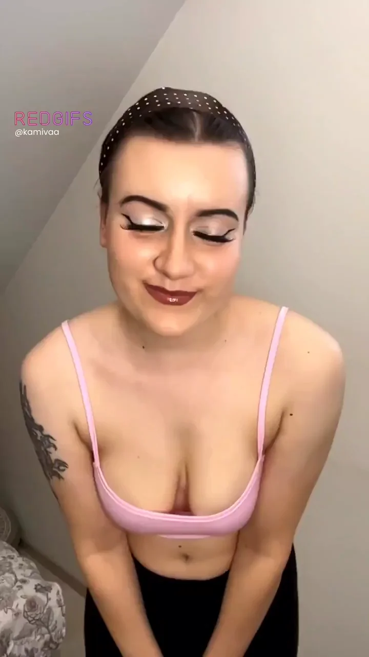 Teasing Titties That'll Make You Drool: Shy Pink Bra Bounce