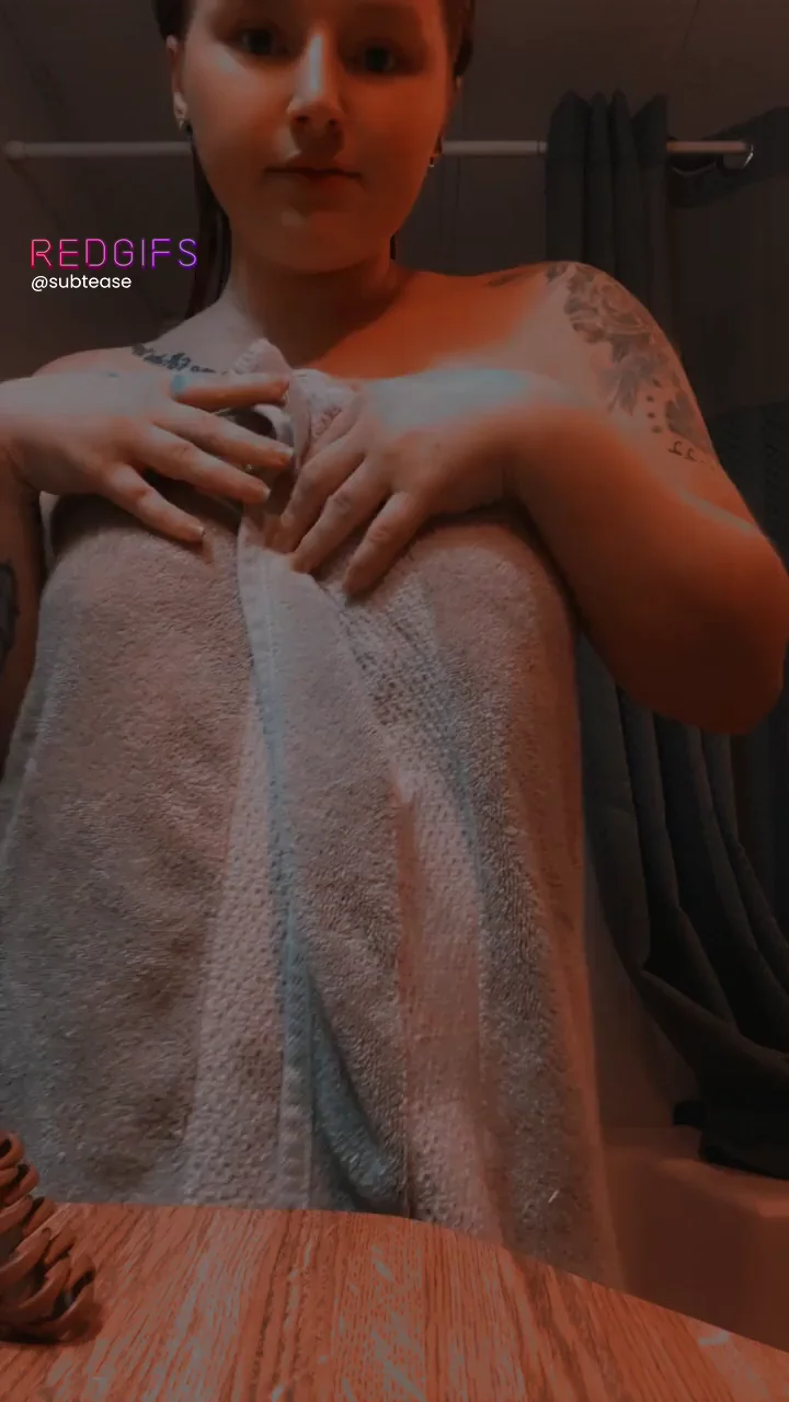 Playful tit drop. Pierced nipples are the best