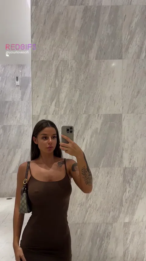 I love how look my nipples in this dress