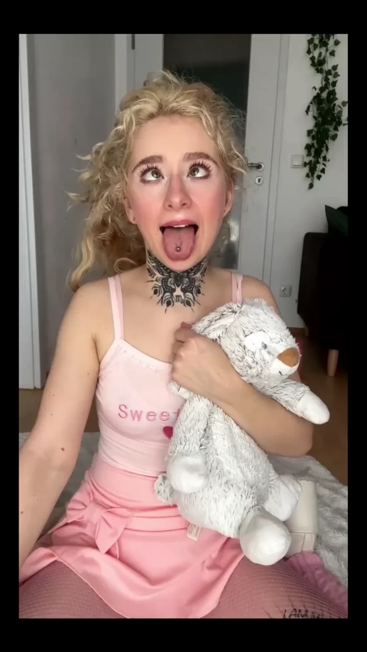 Bunny Babe's Wild Ahegao with Stuffed Rabbit 😍🐰💦