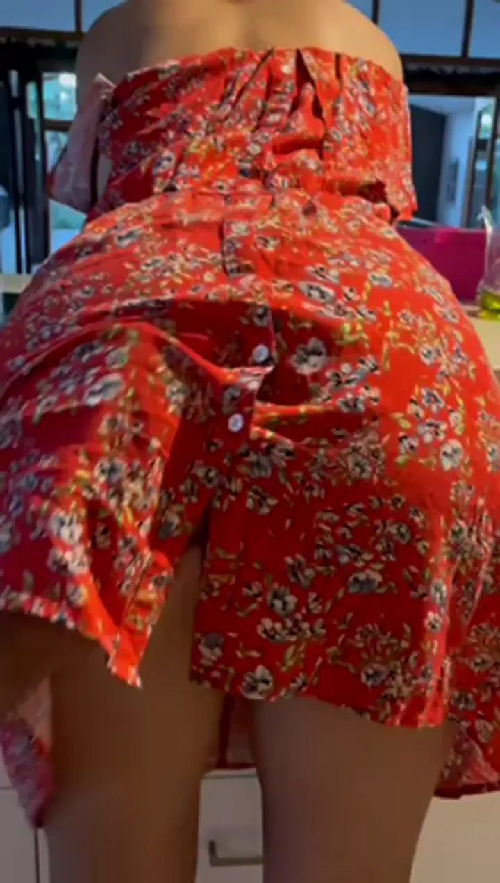 Bending over the kitchen bench with a little sundress is only going to end one way..